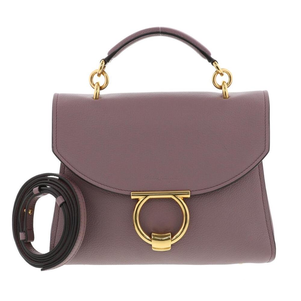 Salvatore Ferragamo Margot Handbag Pink Calf Leather